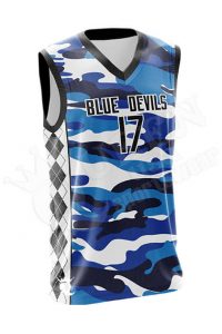 Sublimated Basketball Jersey - Blue Devils style