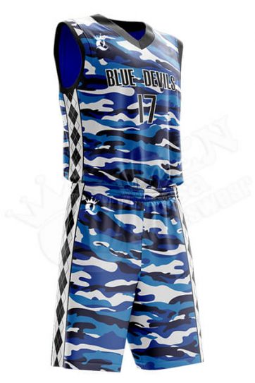 Basketball Uniform - Blue Devils style