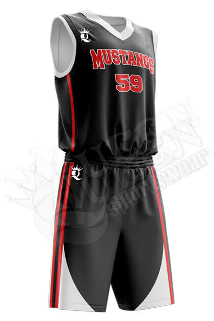 Youth Basketball Uniform Mustang style