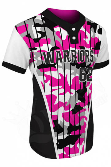 Sublimated Two-Button Jersey - Warriors Style