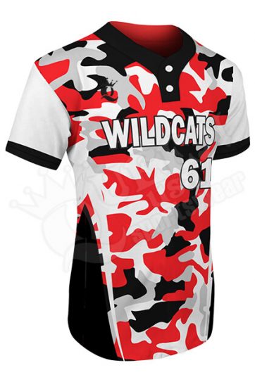 Sublimated Two-Button Jersey - Wildcats Style
