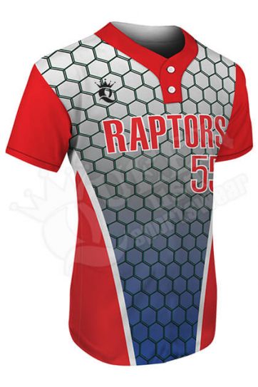 Sublimated Two-Button Jersey - Raptor Style