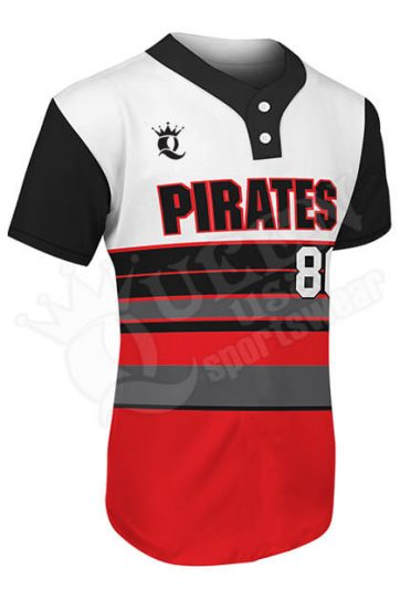 Sublimated Two-Button Jersey - Pirates Style