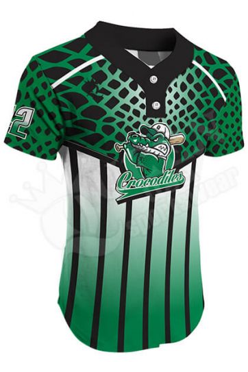 Sublimated Two-Button Jersey - Crocodiles Style