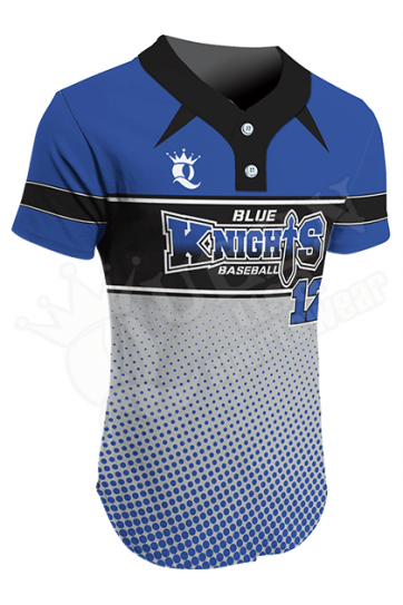 Sublimated Two-Button Softball Jersey - Knights Style