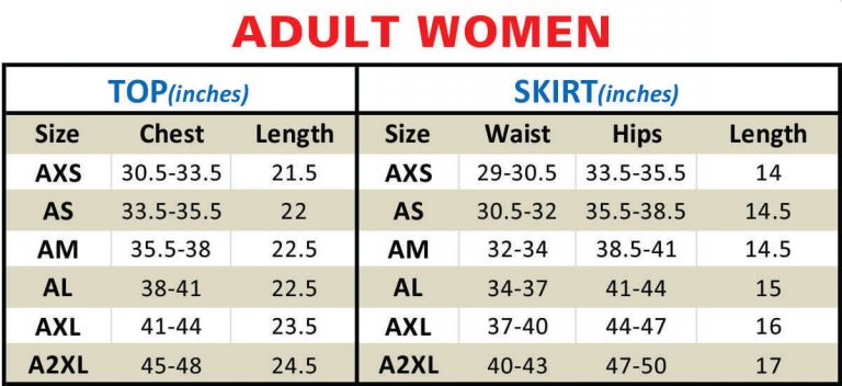 size-chart-cheerleading-uniform