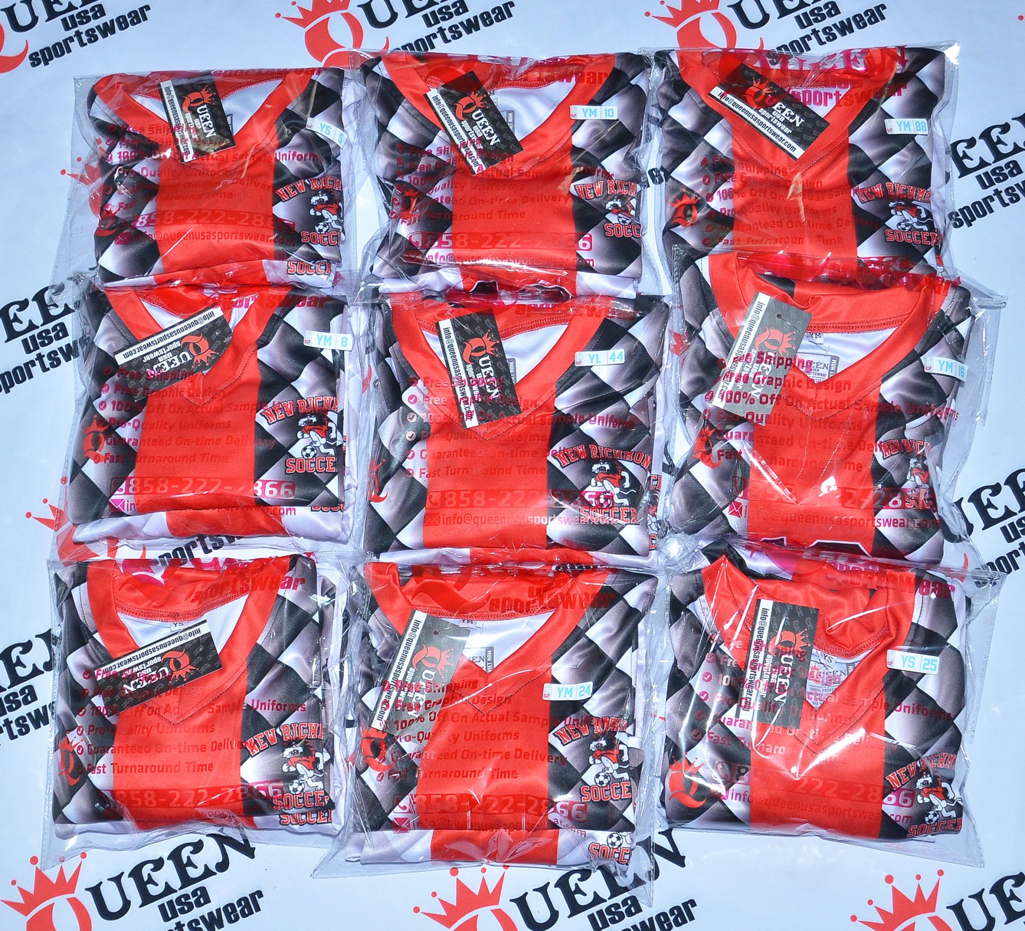 Team Sports Uniforms Queen Sportswear Custom Team Packages