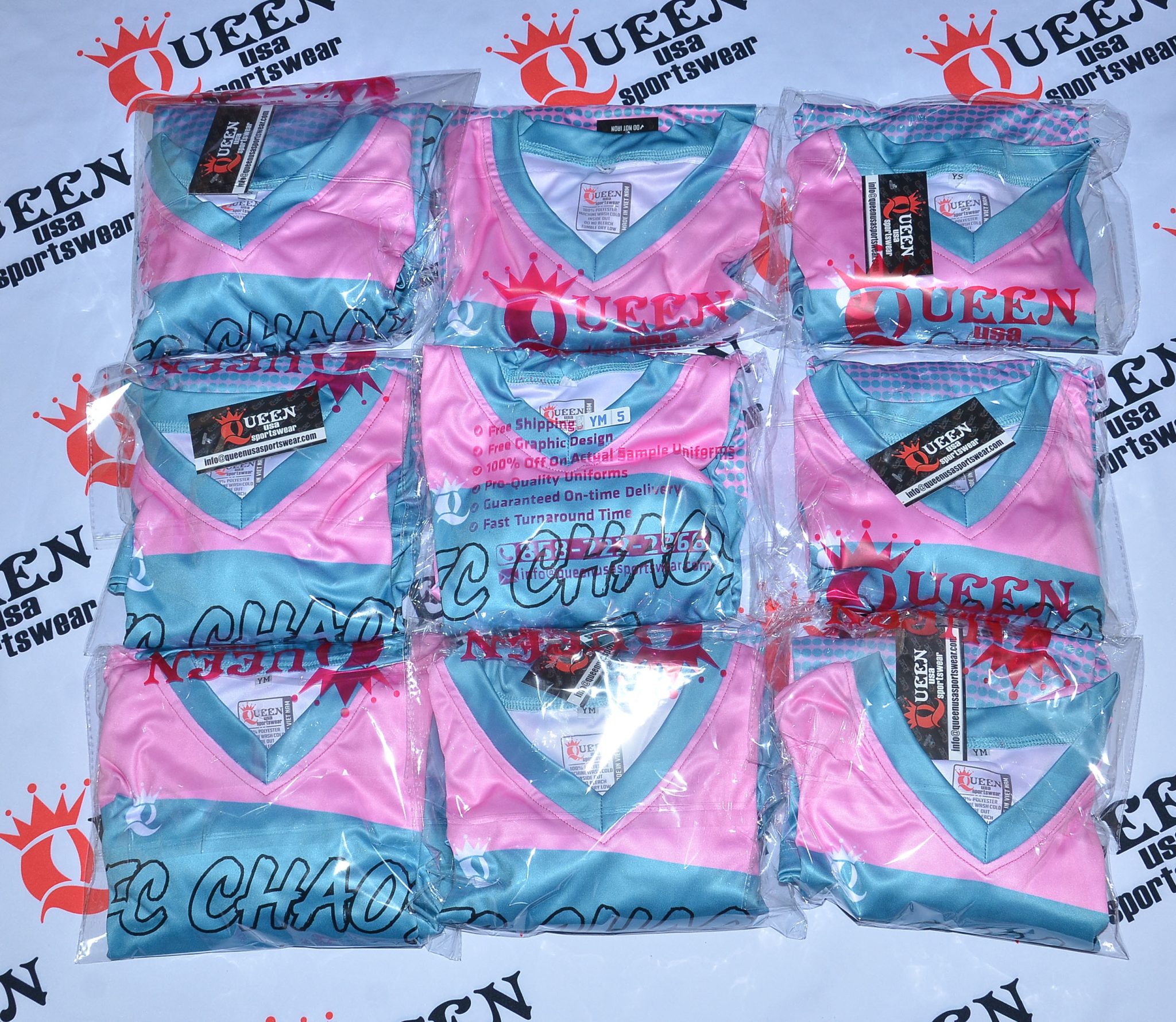 Team Sports Uniforms Queen Sportswear Custom Team Packages